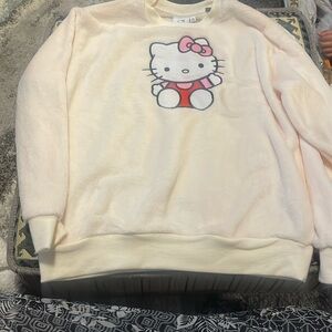 Hello Kitty Fleece Sweatshirt - Cream